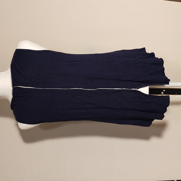 Nautical Edista Los Angeles Navy Blue Anchor Sleeveless Top - Sz. L - Picture 4 of 4